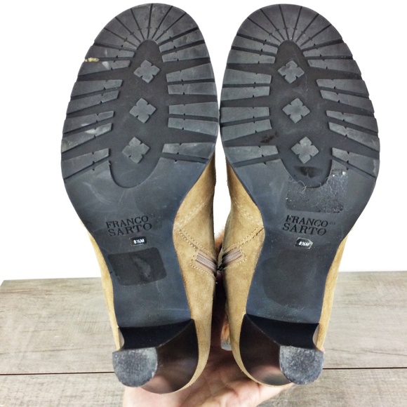 *SOLD* Suede Fur Cuff Zip Boots Sz 8.5 - Picture 5 of 8